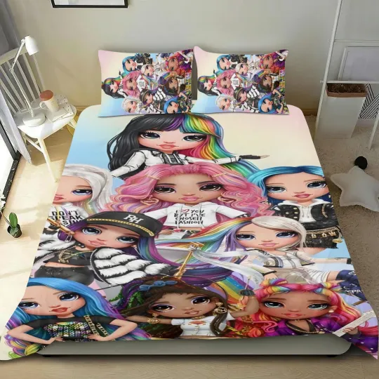 Discover Rainbow High Duvet Cover with Pillow Case Bedding Set