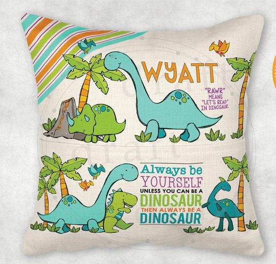 Discover DINOSAURS #3  Book Pillow Design  8"H Pocket  Story Book  Sublimation File Design  png Files Digital Download