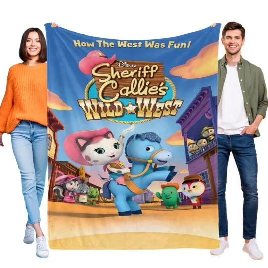 Discover Sheriff Callie's Wild West Throw Blanket for Kids Girls All Season Soft Flannel