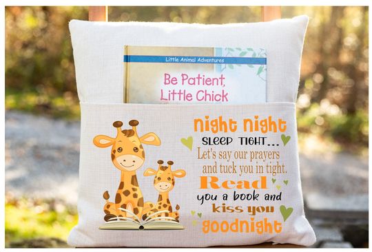 Discover Giraffe Night Night Pocket Pillow