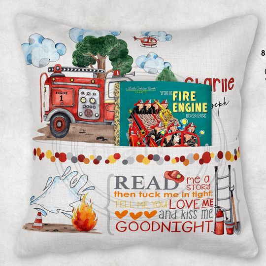 Discover Fire Truck Pocket Pillow