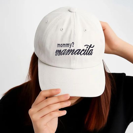 Discover Funny Embroidered Mommy? Mamacita Hat, Adjustable Unisex White Hat | Flirty Cute Gift