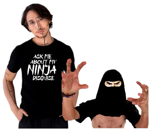 Discover Ninja T-Shirt, Ask Me About My Ninja Disguise Shirt, Ninja Flip Tee