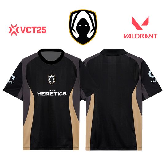 Discover Team Heretics Valorant Esports 2025 VCT Club Training Uniforms 3D T Shirt