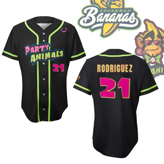 Discover Collection Party Animal #21 Baseball Jersey Team AOP Shirt BB444