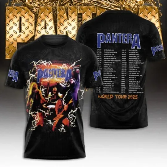 Discover Pa.Nte.Ra World Tour 2025 Tour Schedule 3D T-Shirt