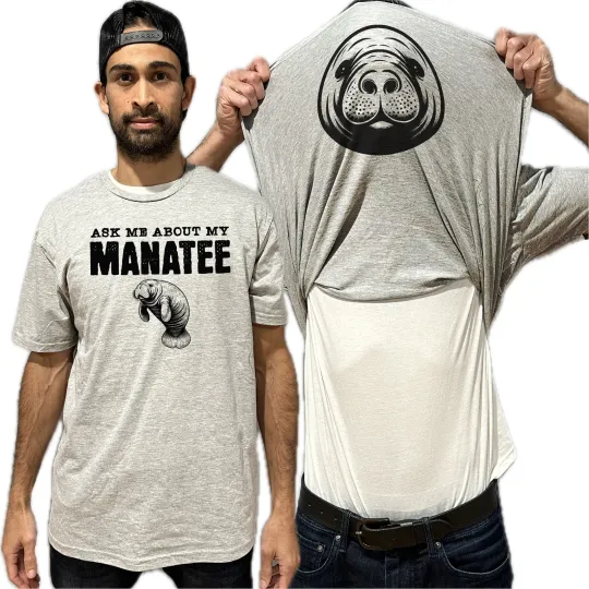 Discover Ask Me About My Manatee Flip Shirt - Funny Animal T-Shirt Flip Tee