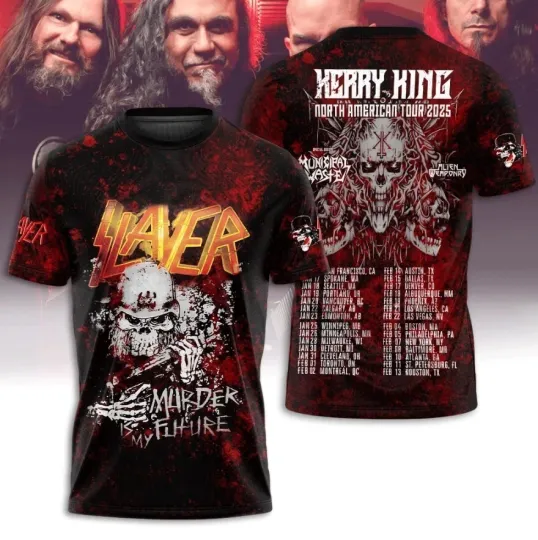Discover Tour 2025 Slayer Band 3D T-shirt