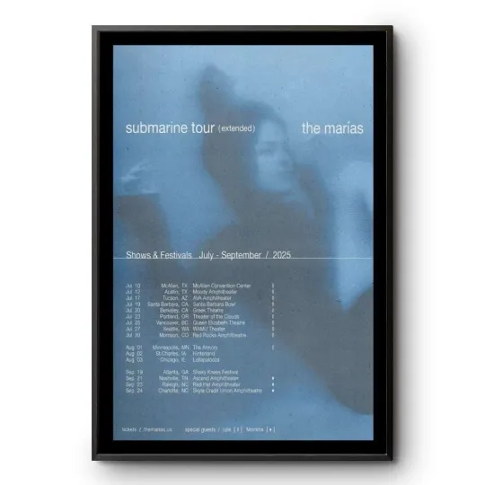 Discover The Marías Shows & Festivals July & Sept 2025 Tour Poster