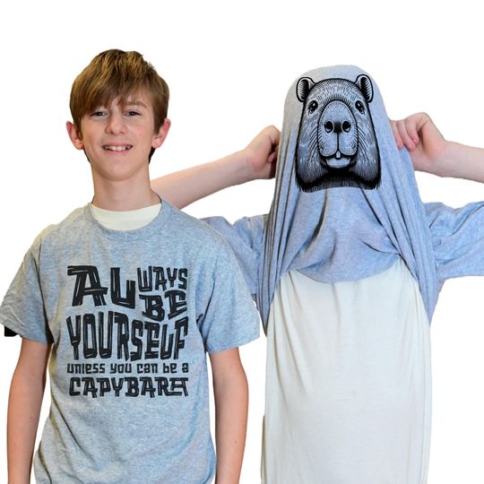Discover Always Be Yourself Unless You Can Be A Capybara Flip Shirt, Funny Capybara Face Flip Tee