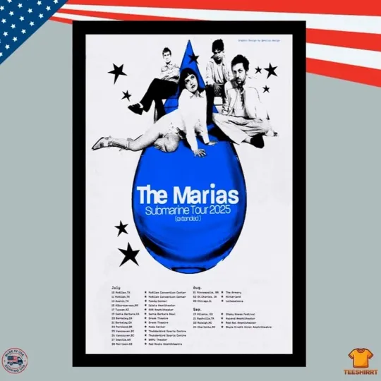 Discover The Marias Concert Poster 2025 Submarine Tour