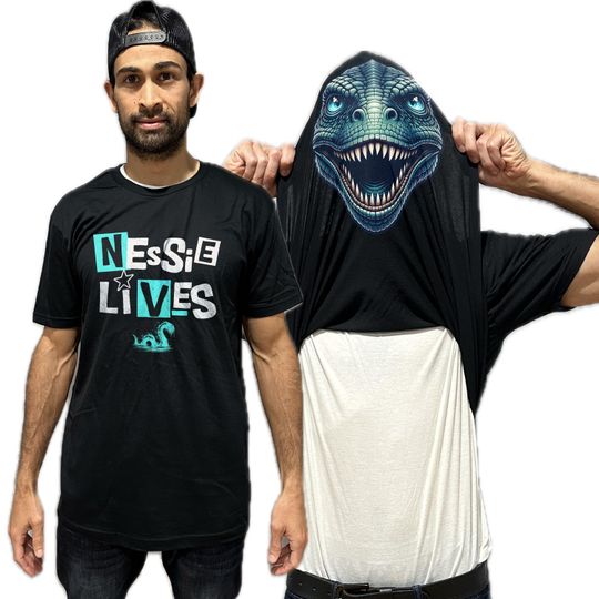 Discover Nessie Lives Loch Ness Monster Flip Shirt - Funny Cryptid Flip Tee