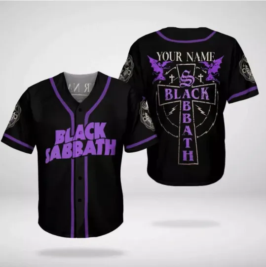 Discover Personalized Black Sabbath Rock Unisex 3D Printed Baseball Jersey