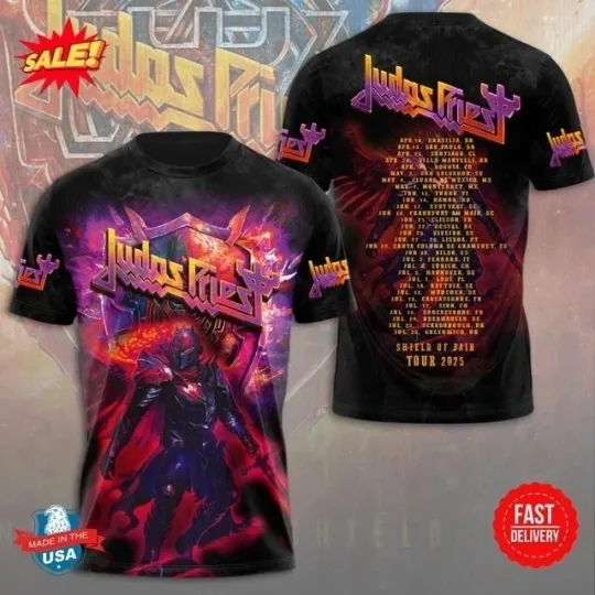 Discover Trend Judas Priest Tour 2025 3D Shirt S-5XL