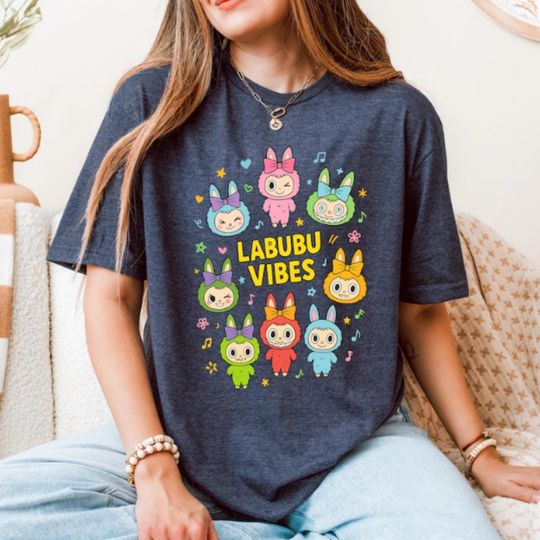 Discover Labubu Cartoon T-Shirt, Cute Graphic Tee, Kawaii Aesthetic Shirt