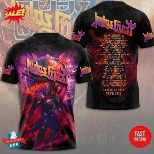 Discover Trend Judas Priest Tour 2025 3D Shirt