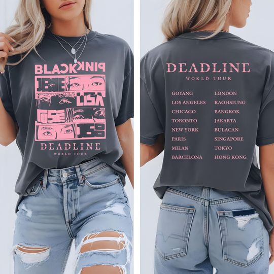 Discover Blackpink Inspired Tour T-Shirt, Deadline World Tour Shirt,