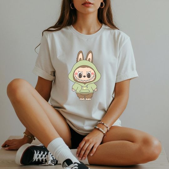 Discover Labubu Shirt  Cute Cartoon T-Shirt  Aesthetic Kawaii Tee  Gift for Her  Soft Graphic Tee  Trendy Cute Shirt - Custom Labubu Design