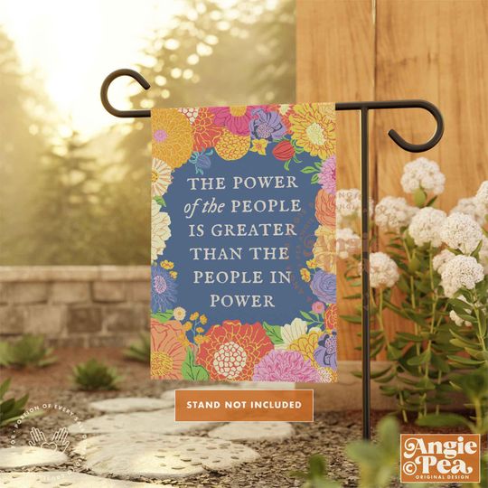 Discover "The Power of the People" Garden Flag – Cory Booker Quote, General Strike, Solidarity