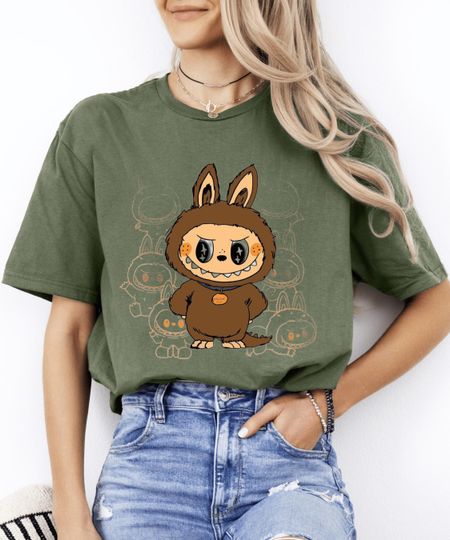 Discover Labubu Cute Cartoon T-Shirt, Aesthetic Kawaii Tee, Trendy Graphic Shirt