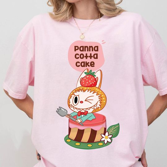 Discover Cake Labubu T-Shirt, Cute Cartoon Art
