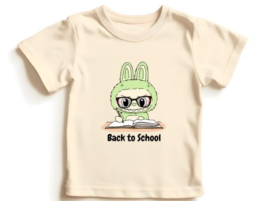 Discover Back to School Labubu T-Shirt - Cute Cartoon Teacher Student Tee