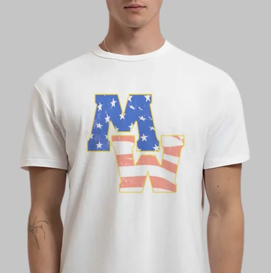 Discover Wallen Western Fourth Of July 2025 USA MW Stars And Stripes T-Shirt