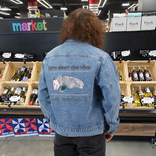 Discover Sorry About The Vibe Denim Jacket, Gift for Him
