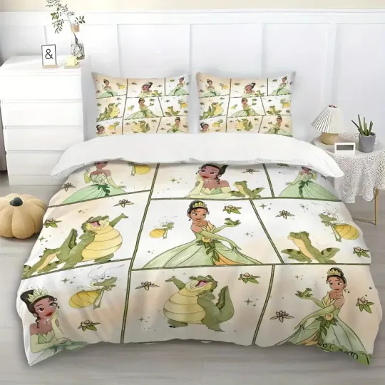 Discover Beautiful Princess Tiana And Friends The Princess And The Frog Bedding Set