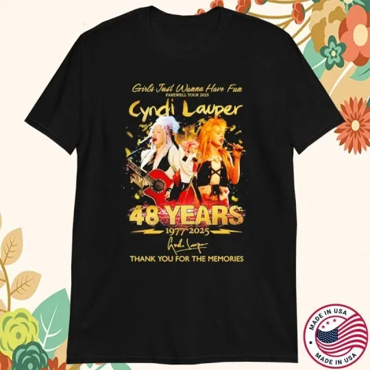Discover Cyndi Lauper Singer Tour 2024 T-Shirt