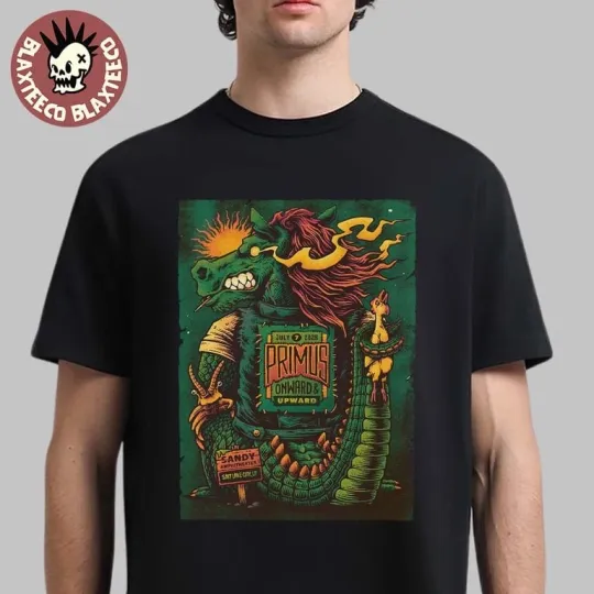 Discover Primus July 7 2025 Sandy Amphitheater Salt Lake City Utah T-Shirt
