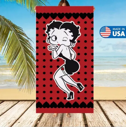 Discover Betty Boop Beach Towel Extra Large Swimming Pool Travel Towel Microfiber