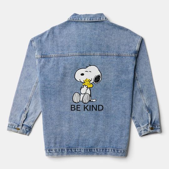 Discover Woodstock Hugging Denim Jacket, Cartoon Jacket