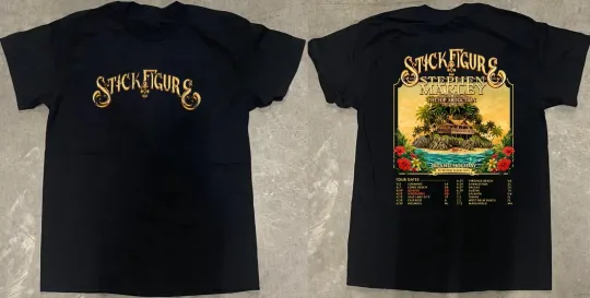 Discover Stick Figure 2025 Tour Dates Concert T-Shirt Black All Sizes Unisex