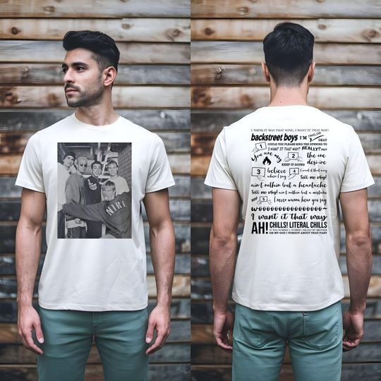 Discover Backstreet Boys Group Photo Shirt – Y2K Nostalgia Tee, 90s Boy Band Gift, BSB Millennium Tour