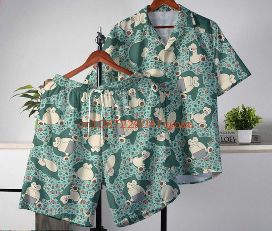 Discover Sn Lax Hawaiian Shirt Aloha Hawaii Set  3D Print Men PKM Tropical Button Up Shirt Summer Hawaiian Short