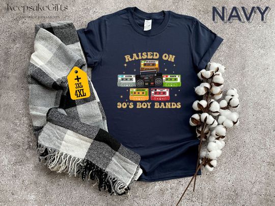 Discover Raised On 90's Boy Band Shirt, Cool 90's Shirt, Retro Shirt, Classic Rock Shirt