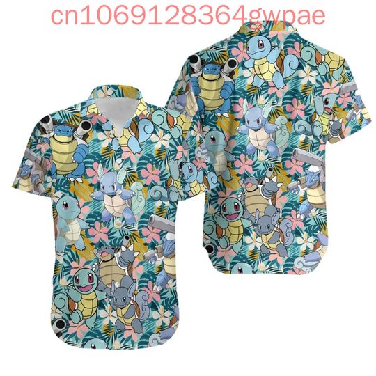 Discover PKM Squirtle Short Sleeve Hawaiian Shirts