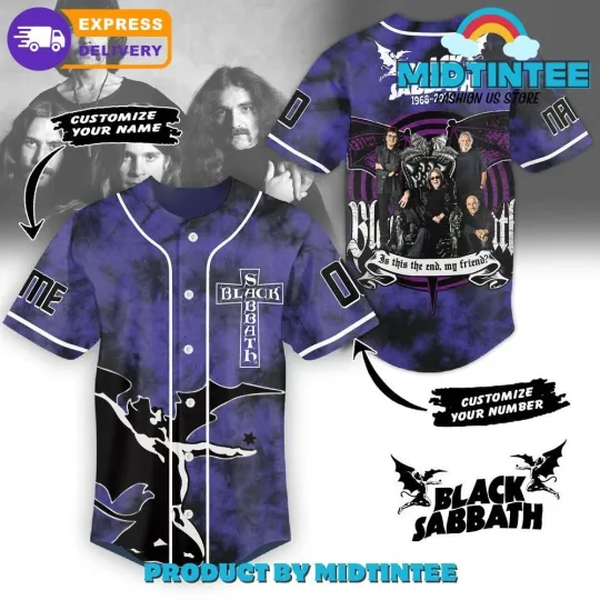Discover Black Sabbath 2025 Tour Gift For Fans Customized Baseball Jersey