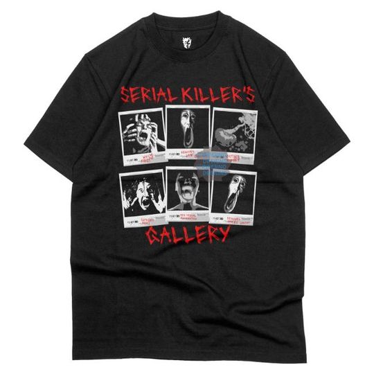 Discover Serial Killer Shirt, Creepy Polaroids Gothic Horror T-Shirt, Gift For Horror Lovers