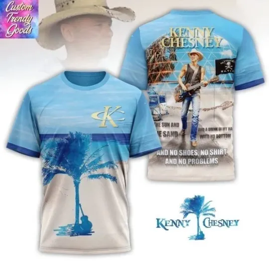 Discover K Ches No Shoes No Shirt No Problem 3D T-Shirt