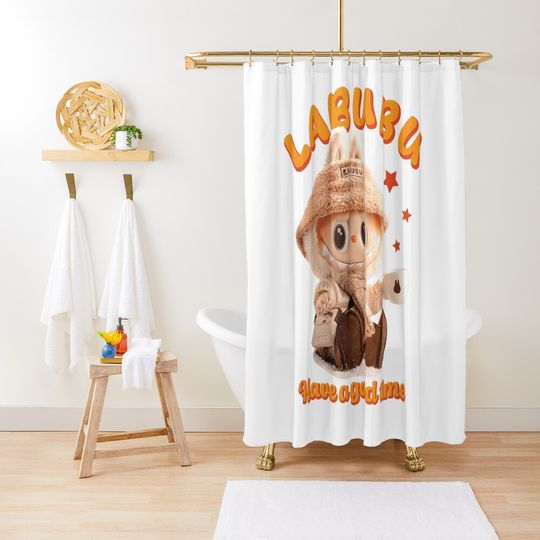 Discover Cute Classic P.o.s.e FUNNY Labubu Shower Curtain