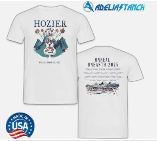 Discover Hozier Unreal Unearth 2025 Guitar Tour Shirt