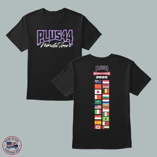 Discover Plus 44 Shop PLUS44 World Tour 2025 T-Shirt