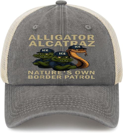 Discover Alligator Alcatraz Nature’s Own Border Patrol Trucker Hats Unisex hat Cool Hat