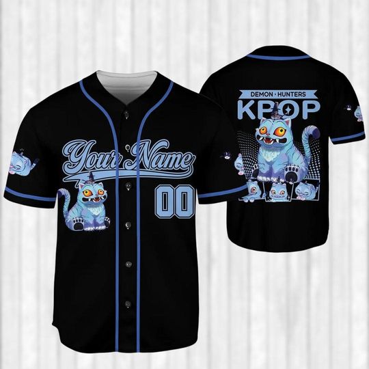Discover Personalized Kpop Demon Hunters Baseball Jersey, Derpy the Tiger