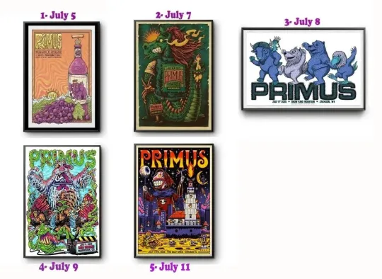 Discover Primus Jul 11 2025 The Salt Shed Chicago IL Tour Poster