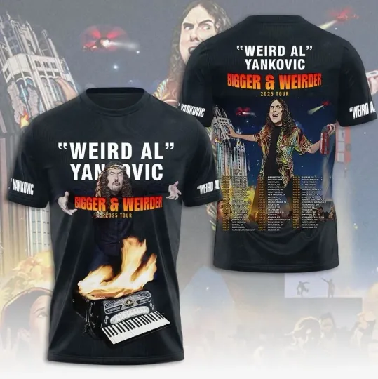 Discover BEST PRICE! Weird Al Yankovic Tour 2025 – Full 3D Concert T-Shirt