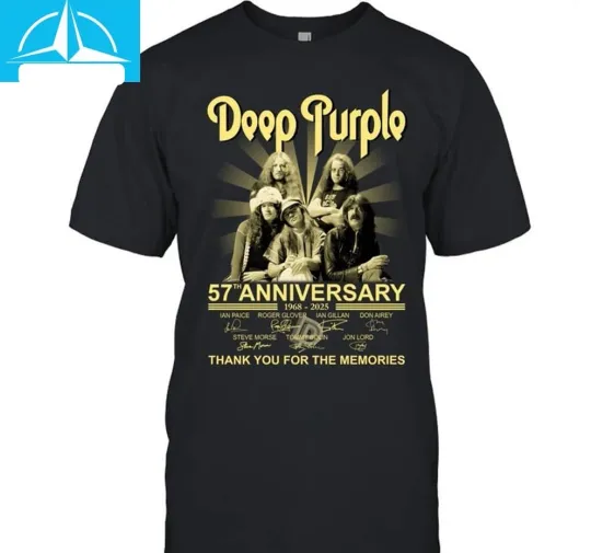 Discover Deep Purple 57th Anniversary 1968-2025 Thank You Band Shirt