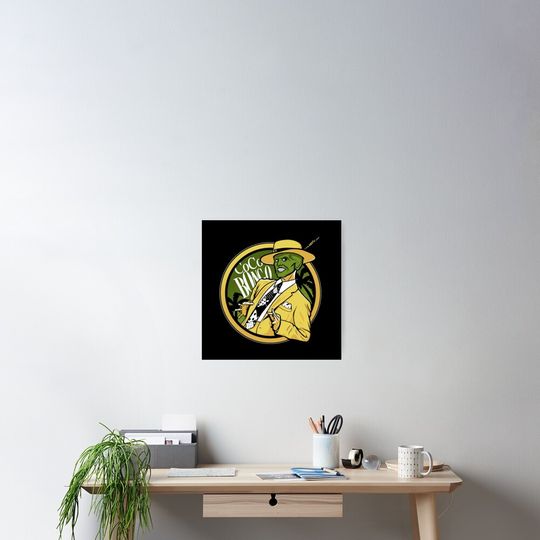 Discover Jim Caarrey Funny Illustration Poster - The Mask